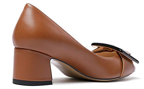 Promo elashe Escarpins Femme - 1.7 inches Talon Moyen Bloc Chaussures - Bout Pointu Fermé - Classique Bureau cXEGm8xJZ Prix ​​bas