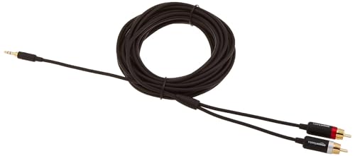 acheter Amazon Basics Câble adaptateur 2 RCA vers Auxiliaire 3,5 mm - 7.6 m, noir i04JSdb3v à vendre