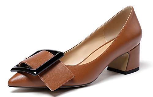 Promo elashe Escarpins Femme - 1.7 inches Talon Moyen Bloc Chaussures - Bout Pointu Fermé - Classique Bureau cXEGm8xJZ Prix ​​bas