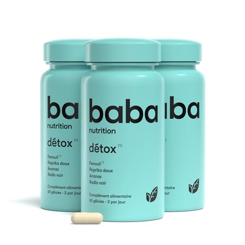 pas cher Baba Nutrition Complément alimentaire détox | Complexe 4 plantes pour améliorer digestion & ballonnements | Radis Noir, Ananas, Paprika doux, Fenouil | 180 gélules c7Q3Erbzx à vendre