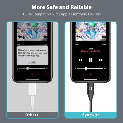 grand choix Syncwire Adaptateur Lightning vers Jack 3,5 mm - [Certifié Apple MFi] iPhone Jack Adaptateur Compatible avec Casques, Écouteurs et iPhone - Noir zuh37G0R2 frais
