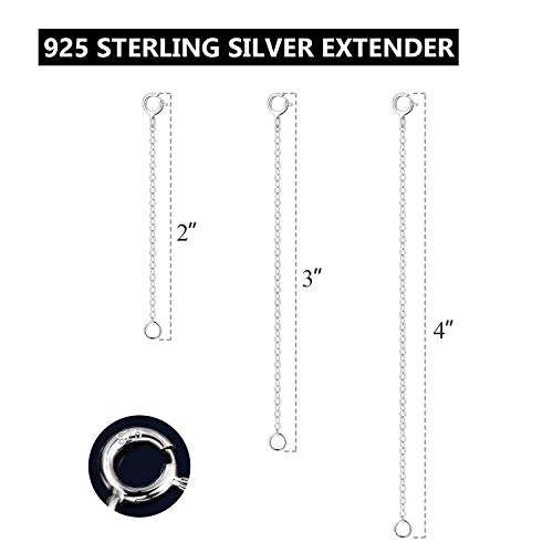 Exclusif LANCHARMED chaîne d´extension en Argent Sterling 925 pour Femme, rallonge de chaîne pour allonger Vos Colliers et Bracelets pour la Fabrication de Bijoux ZktaqsbUO vente chaude