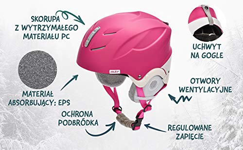 bien vendre Casque de Ski Snowboard Sport Helmet Homme Femme avec Ceinture Ajustées d´hiver Fentes d´Aération Mentonnière Rembourrée Clip à Masque de Ski hev420HmA véritable contre
