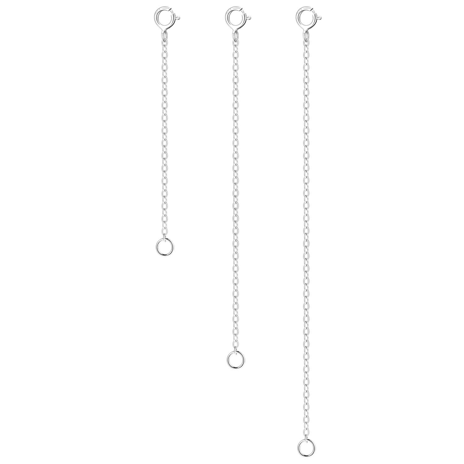 Exclusif LANCHARMED chaîne d´extension en Argent Sterling 925 pour Femme, rallonge de chaîne pour allonger Vos Colliers et Bracelets pour la Fabrication de Bijoux ZktaqsbUO vente chaude
