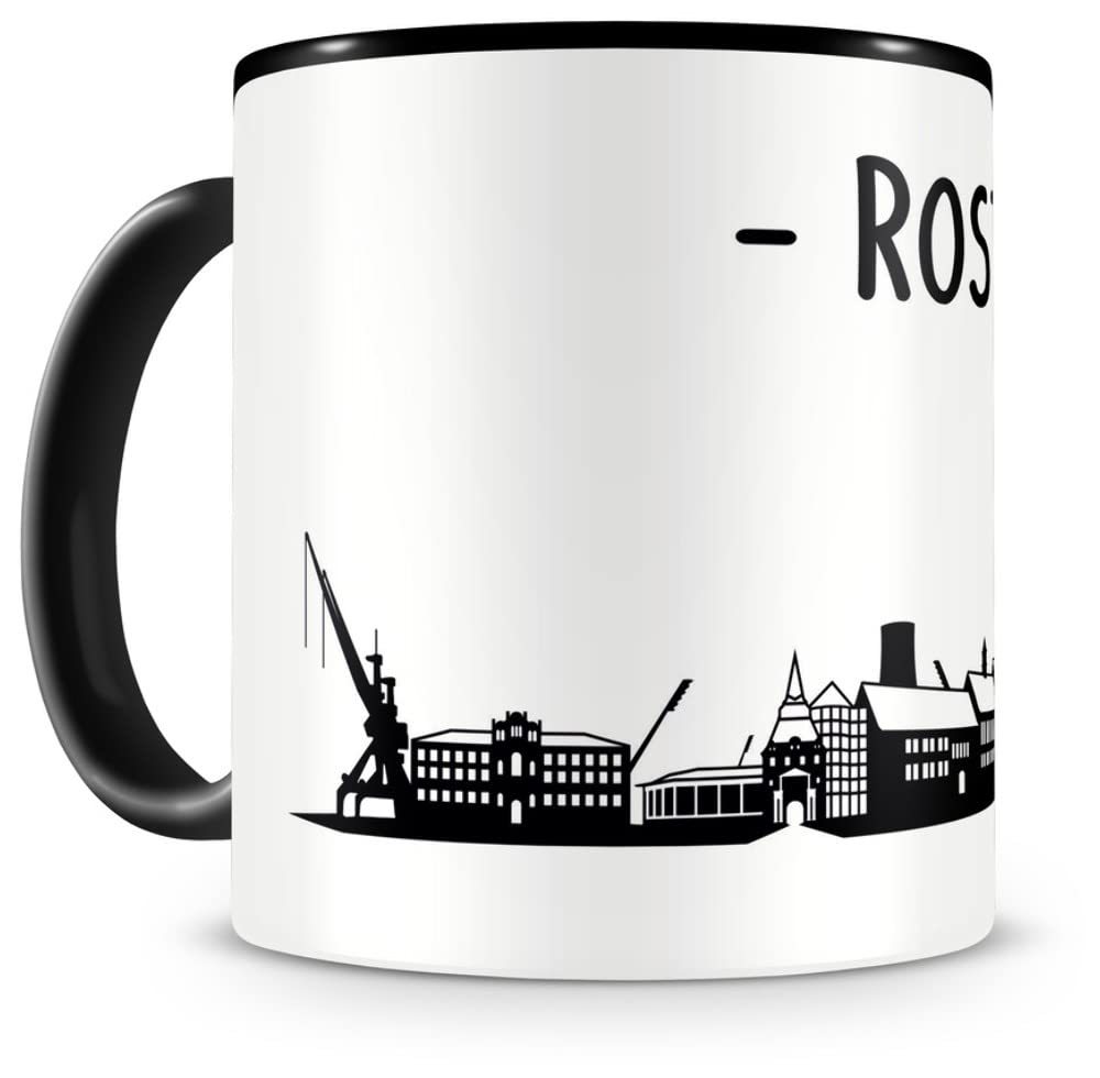 en ligne Samunshi® Rostock Skyline Tasse à café Tasse à