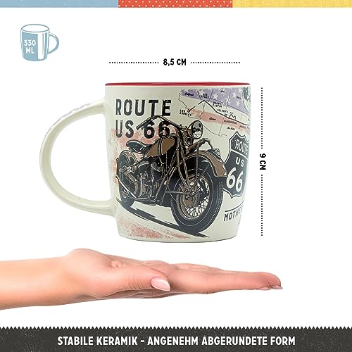 Magnifique Nostalgic-Art Tasse à café rétro, Route 66 Bike Map – Idée de cadeau pour fans de moto, en céramique, Design vintage, 330 ml ml8adRFks Prix ​​bas