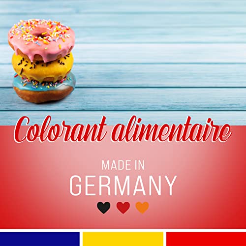 Abordable Kit de colorants alimentaires 15x10ml Colorant très concentré, fabriqué en Allemagne, sans sucre, pour colorer les boissons, les gâteaux, les pâtisseries, les nappages, le slime et bien plus encore 72MyGZJfS Boutique