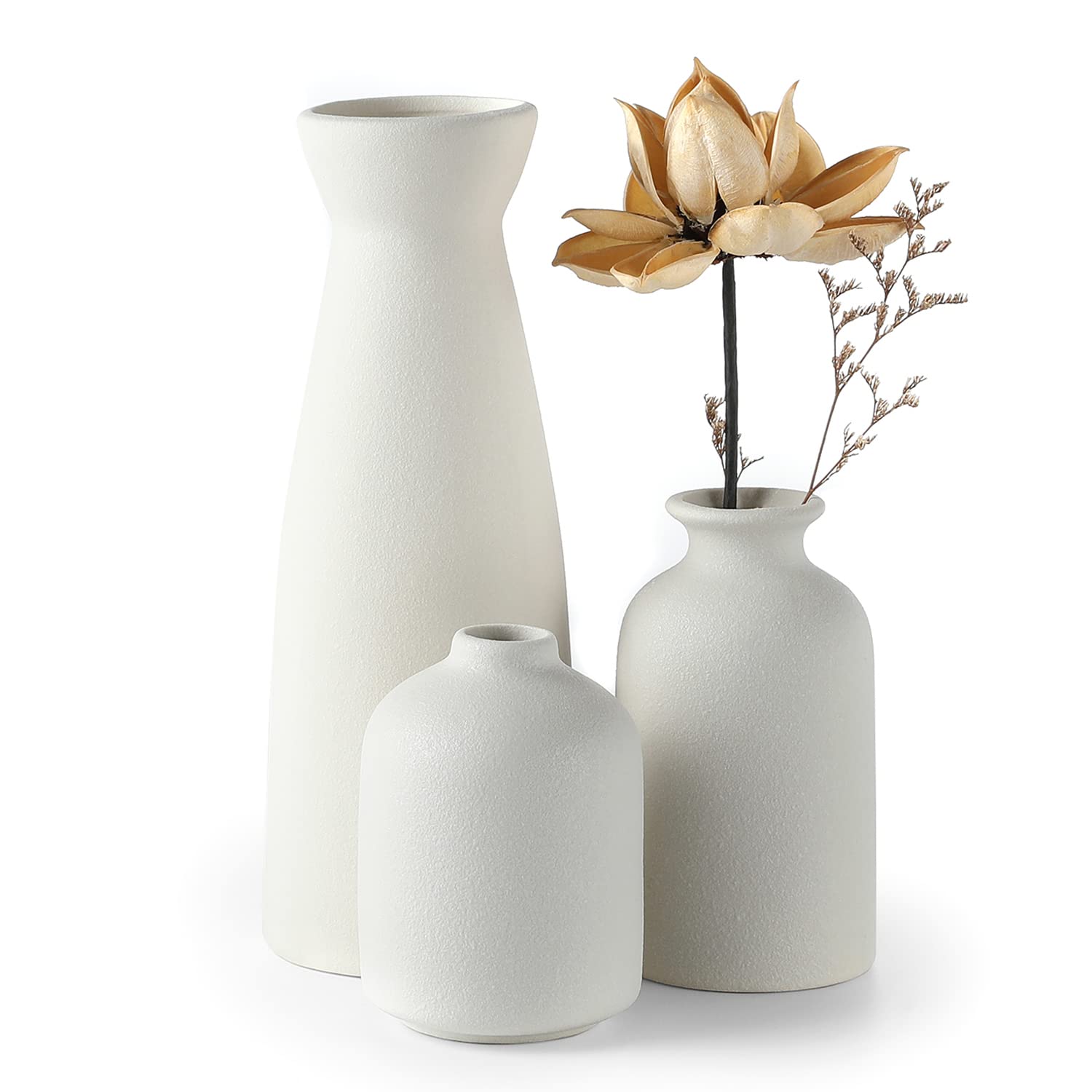 pas cher CEMABT Ceramic Vase Set - 3 Small Vase for Dec