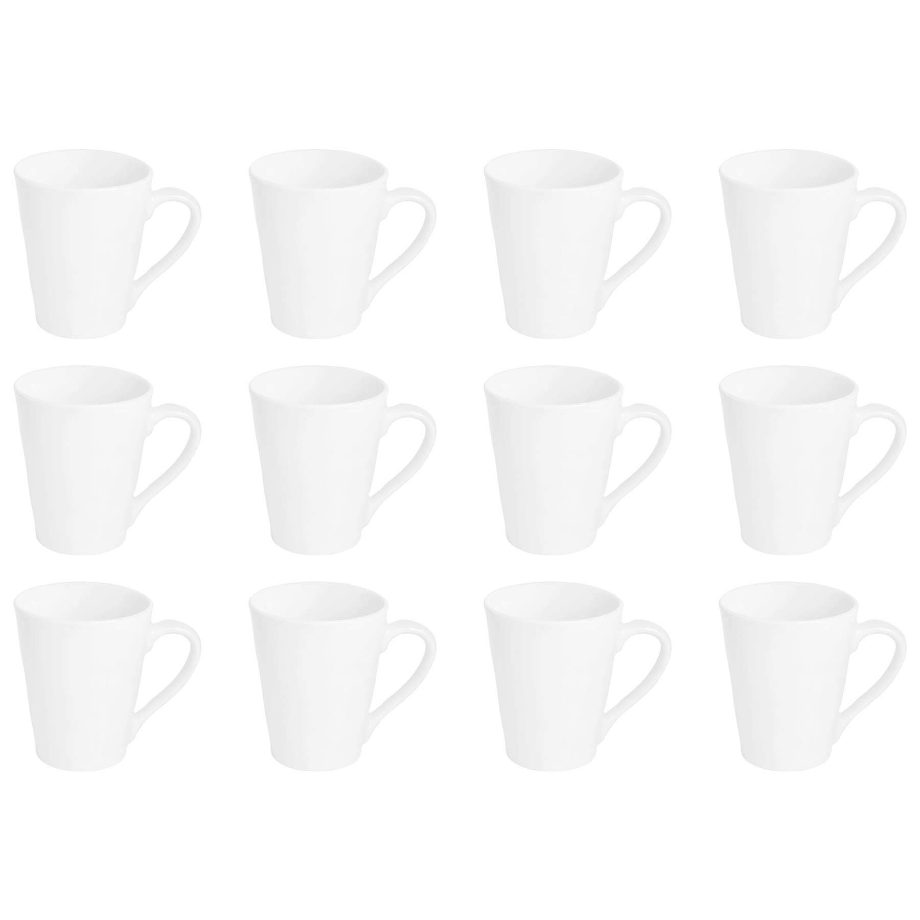 Abordable Argon Tableware Tasses Classiques Blanc Latte - Thè Porcelaine cafè Boissons Chaudes Coupes - 285ml - Paquet de 12 Deqvvu0qH à vendre