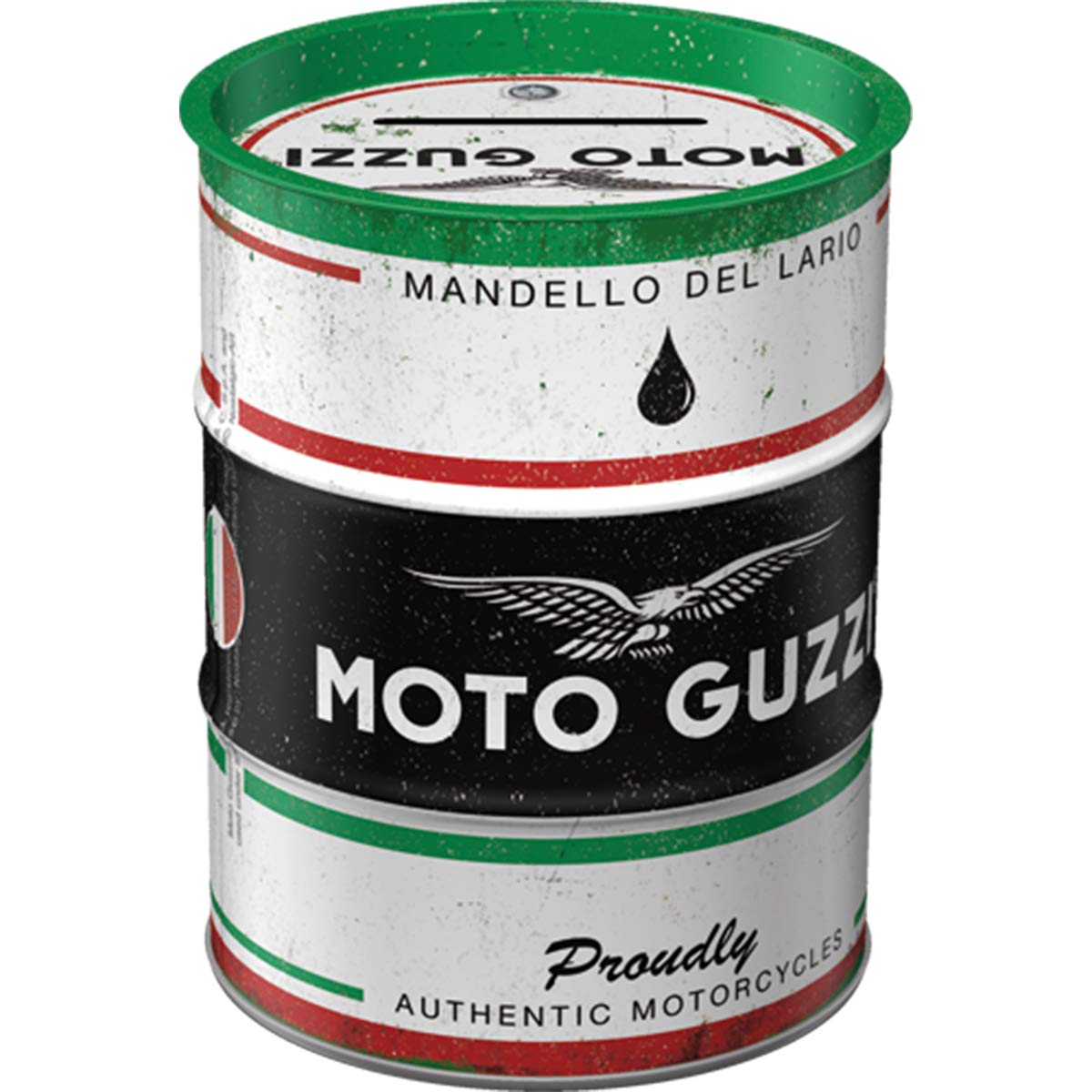 Outlet Shop  Nostalgic-Art Tirelire rétro Baril de pétrole, Moto Guzzi – Italian Oil – Idée de Cadeau pour Fans de Moto, en métal, Tire-Lire en Fer-Blanc, 600 ML 6kLHILxku tout pour vous