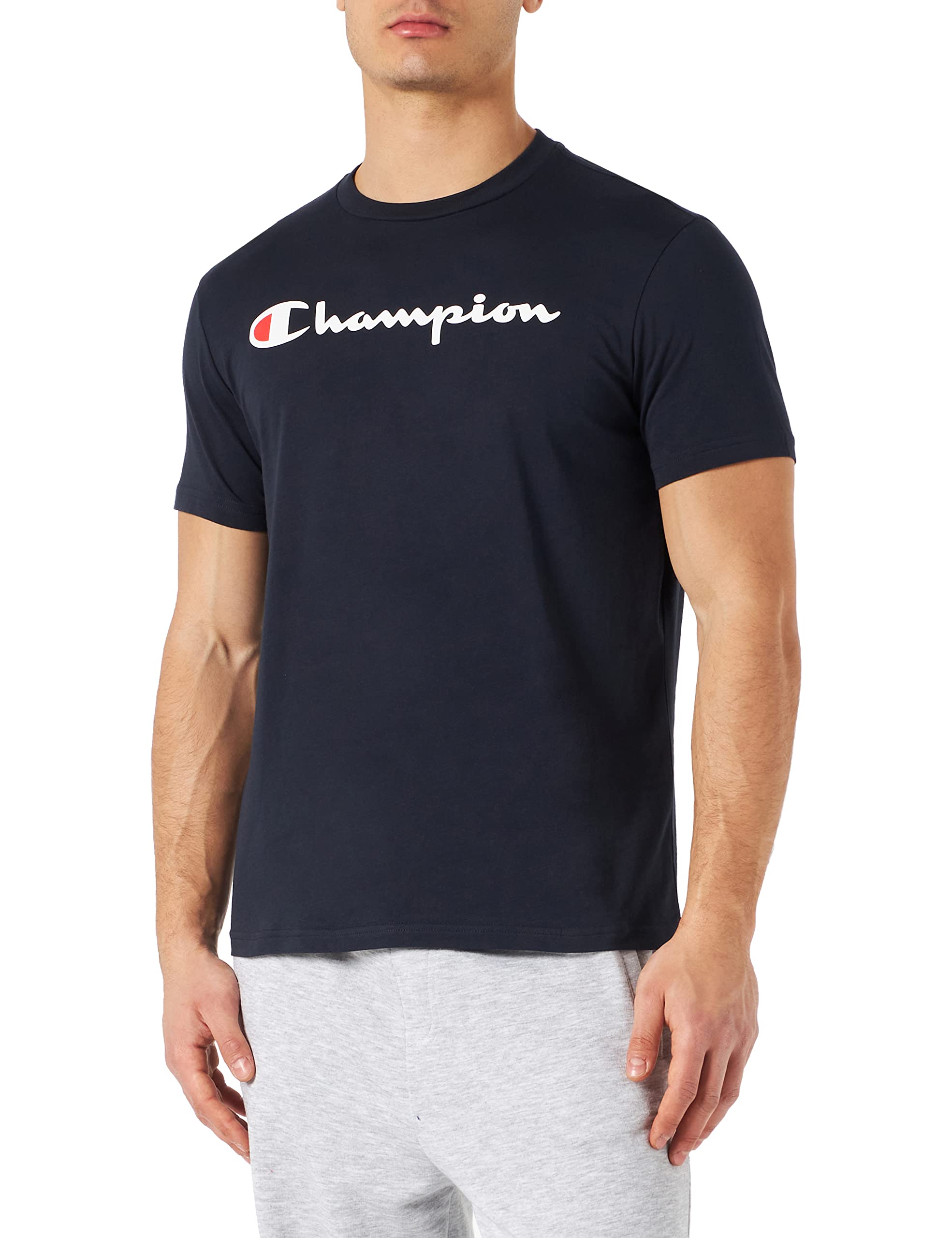 prix de gros Champion Classic Logo Crewneck T-Shirt Hom