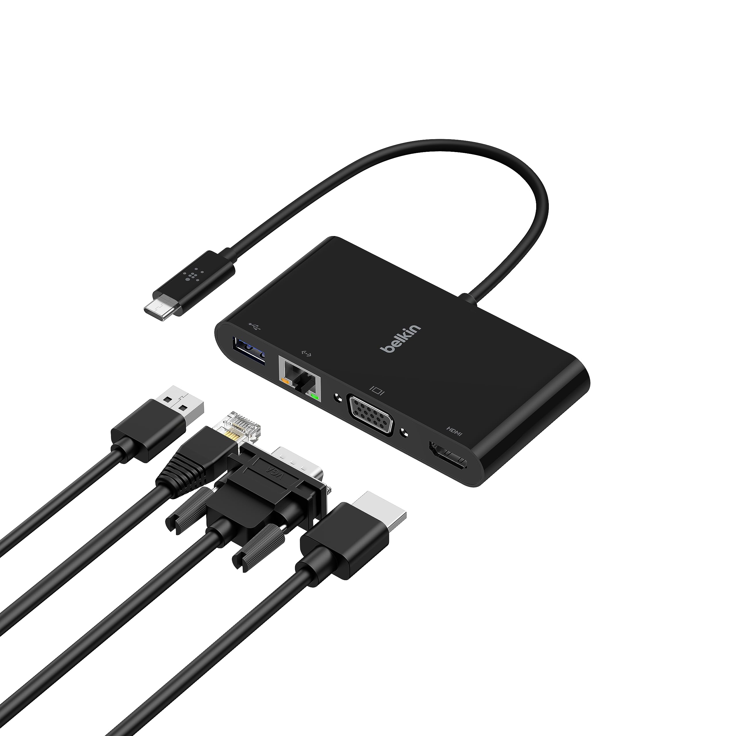 Achat Belkin USB-C Multimedia Adapter (GBE, HDMI, VGA, USB-A), BLK FRctx2HjF à vendre